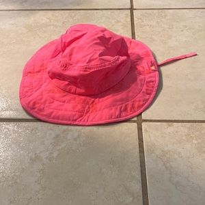 Sun Protection Zone Baby Pink Bucket Hat Adjustable with Straps